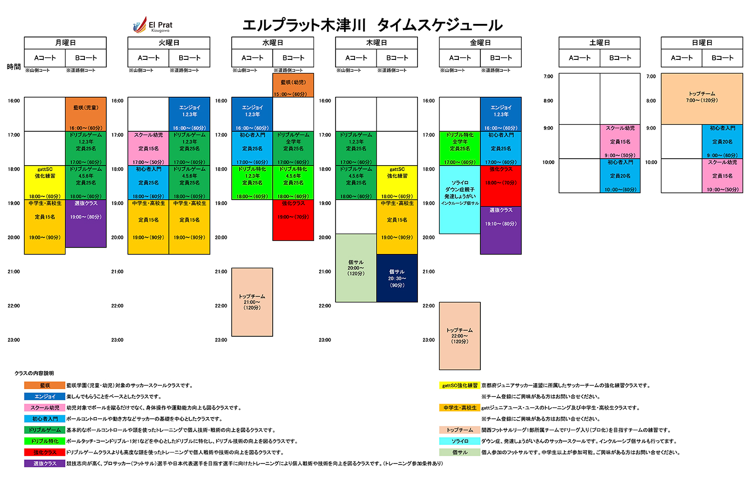 コートタイムスケジュール
